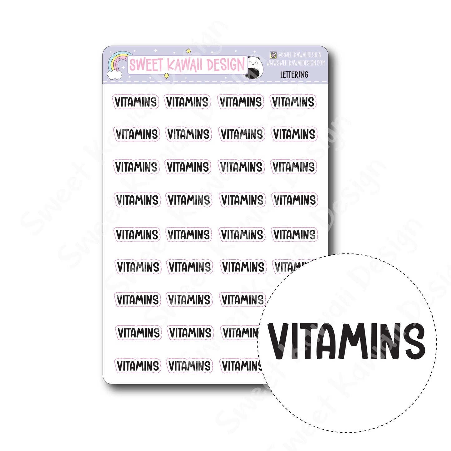 Lettering - Vitamins