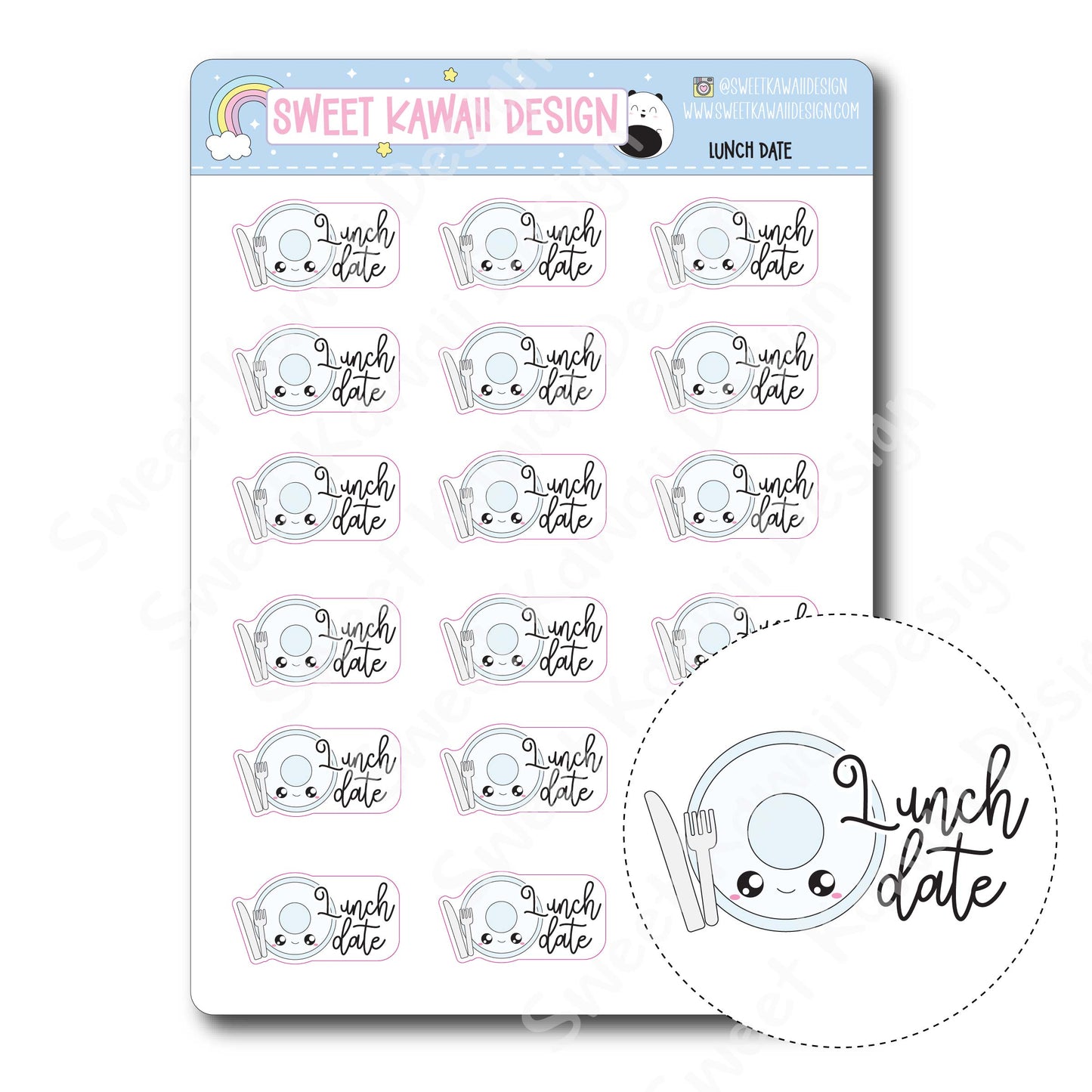 Kawaii Lunch Date Stickers