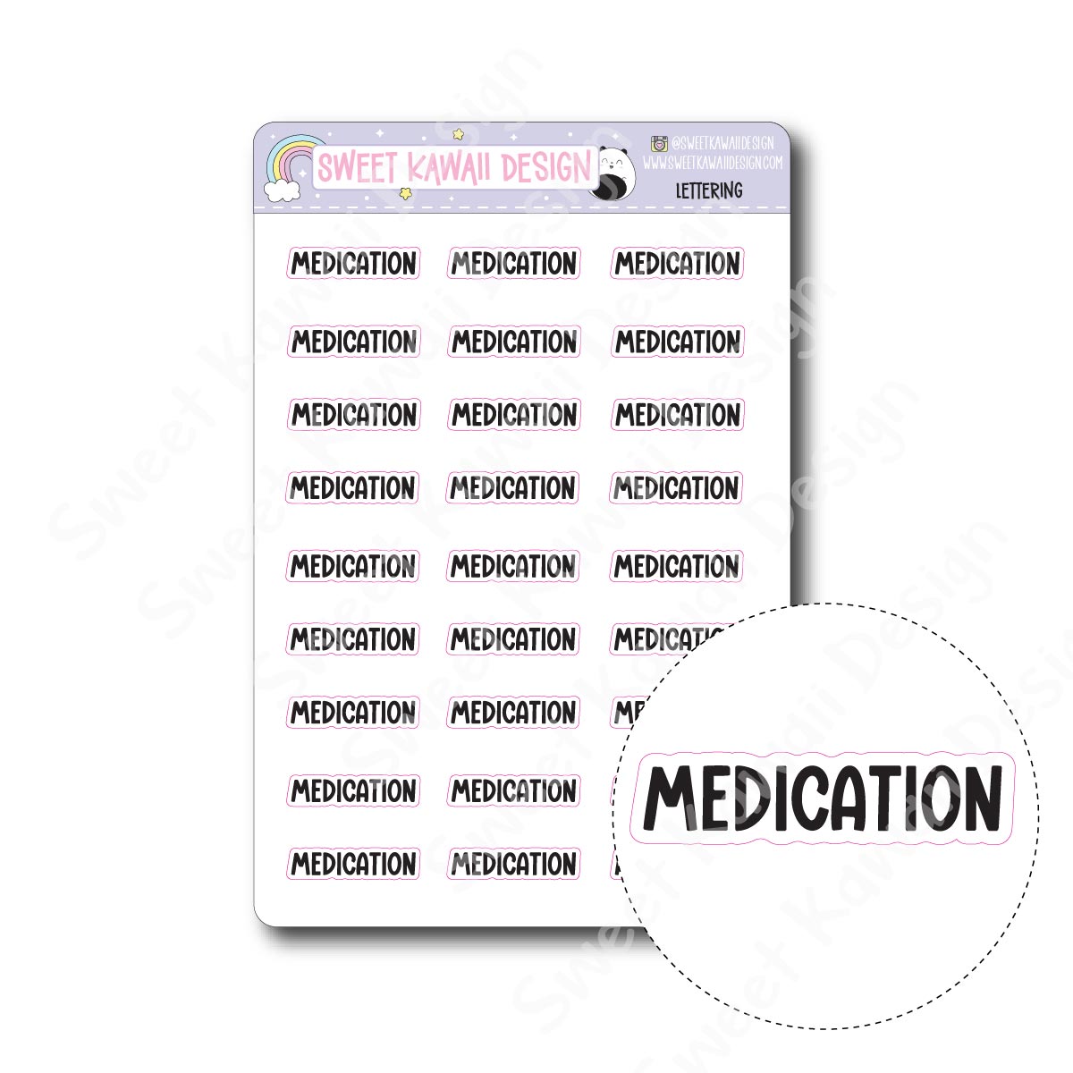 Lettering - Medication