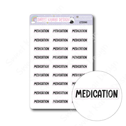 Lettering - Medication