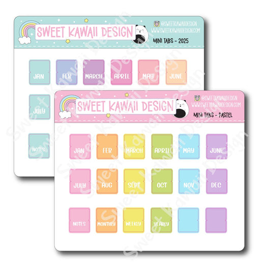 Mini Tab Stickers - Options Available