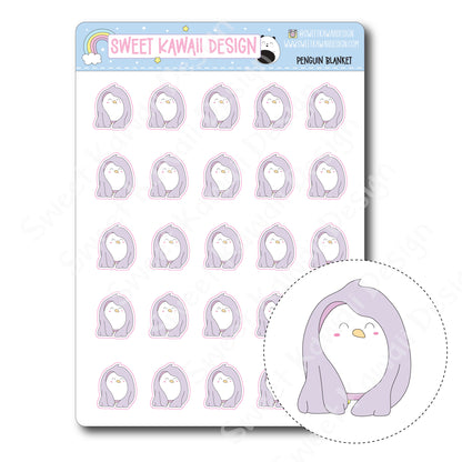 Kawaii Penguin Stickers - Blanket