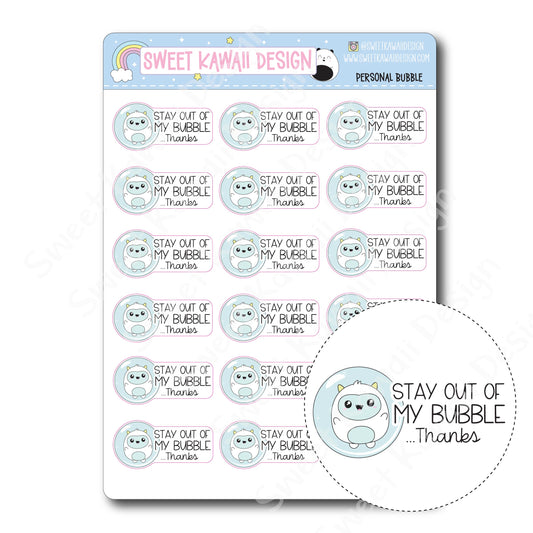 Kawaii Personal Bubble Stickers