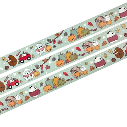 Kawaii Fall Critters Tape 15mm x 10m