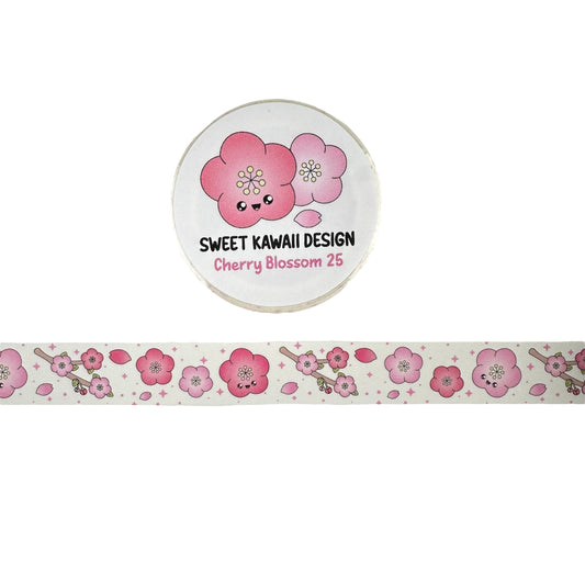 Kawaii Cherry Blossom Tape 15mm x 10mm