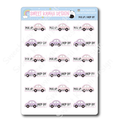 Kawaii Pick up/ Drop off Stickers