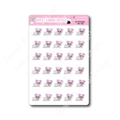 Kawaii Pixie Stickers - Computer