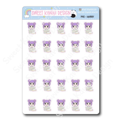 Kawaii Pixie Stickers - Laundry