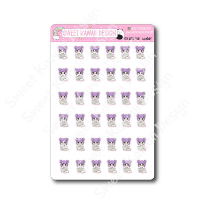 Kawaii Pixie Stickers - Laundry