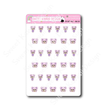 Kawaii Pixie Stickers - Side Eye