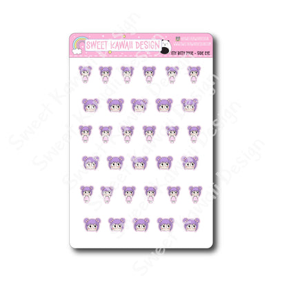 Kawaii Pixie Stickers - Side Eye