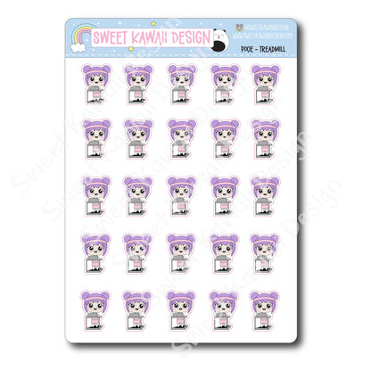 Kawaii Pixie Stickers - Treadmill