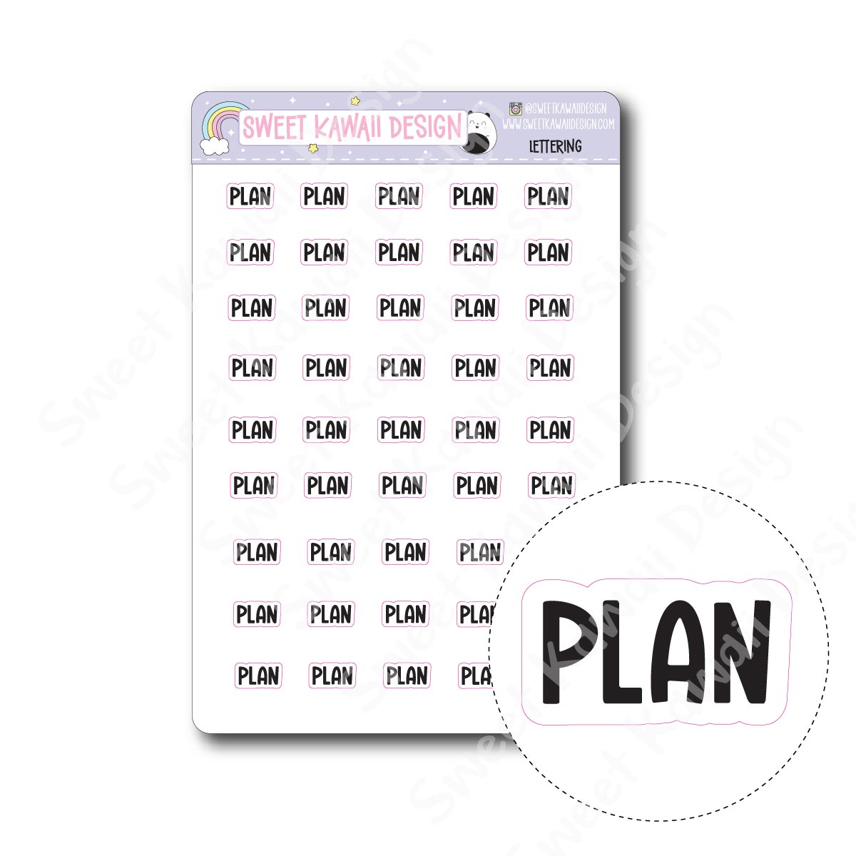 Lettering - Plan