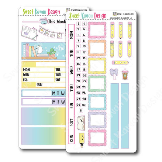 Kawaii Hobonichi Weeks Stickers - Planner Love 23