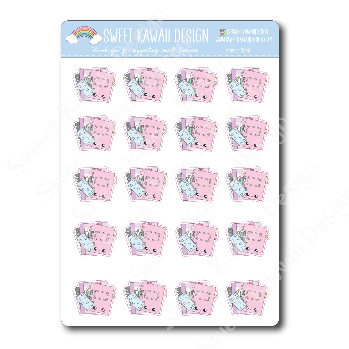 Kawaii Planner Stack Stickers