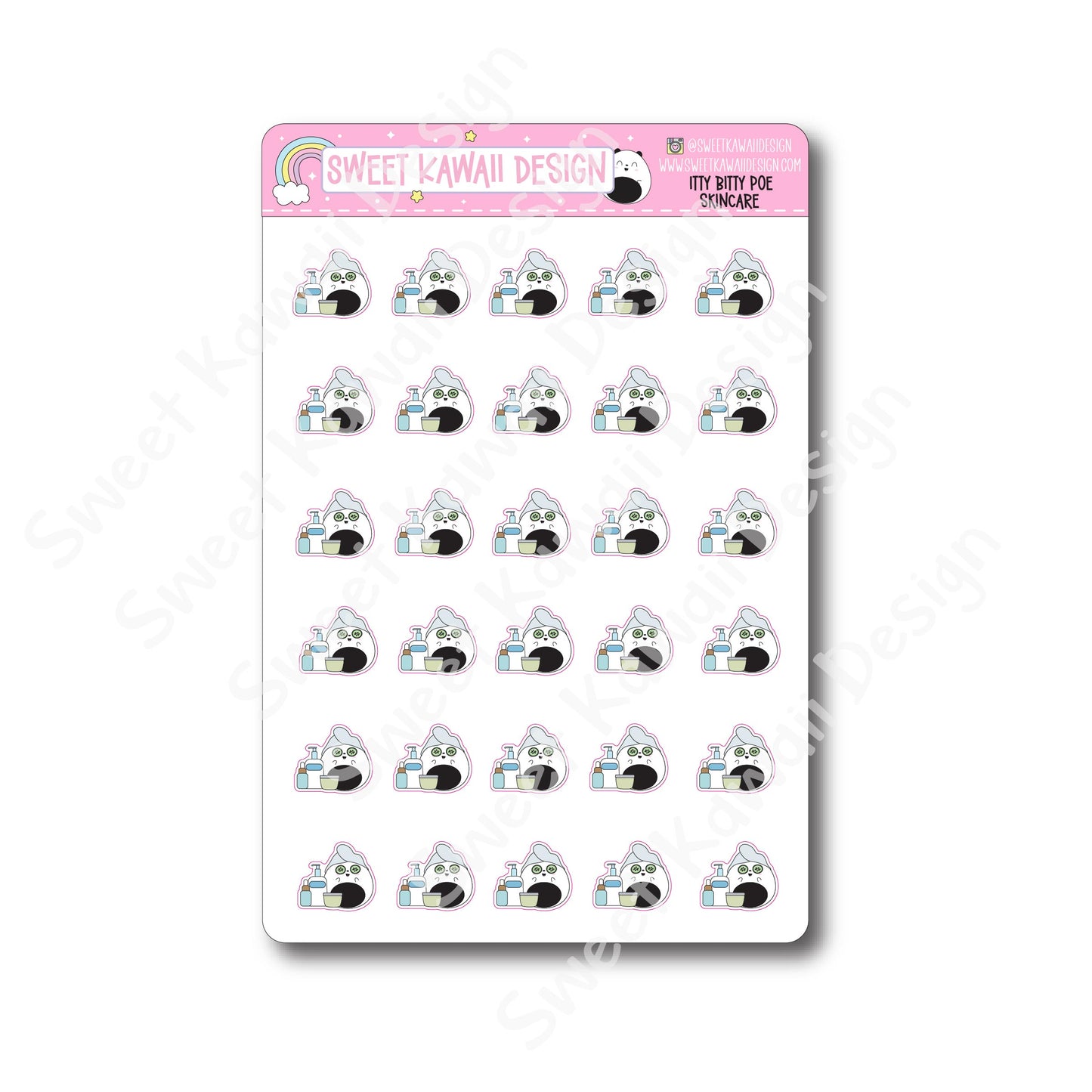 Kawaii Poe Stickers - Skincare