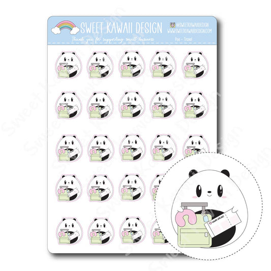 Kawaii Poe Stickers - Travel