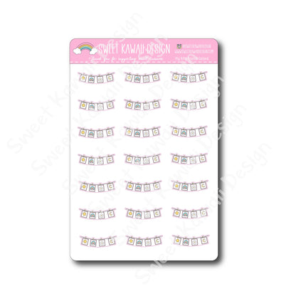 Kawaii Polaroid Garland Stickers