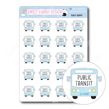 Kawaii Public Transit Stickers