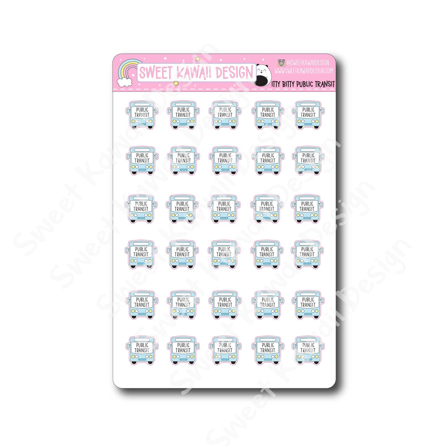 Kawaii Public Transit Stickers