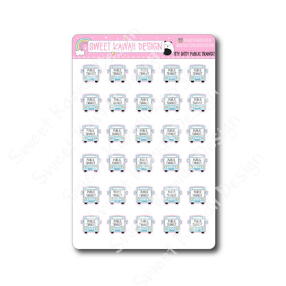 Kawaii Public Transit Stickers