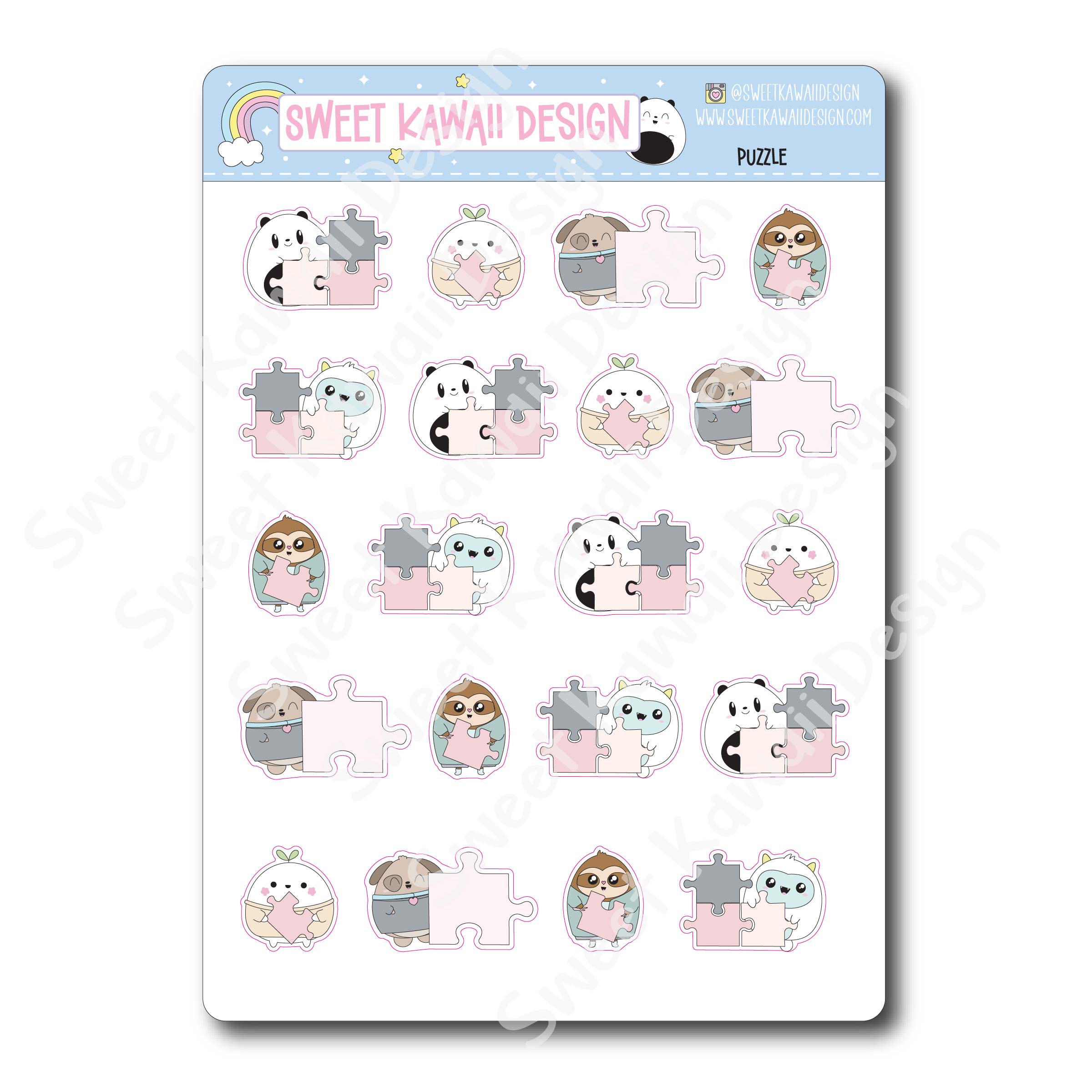 Kawaii Puzzle Stickers