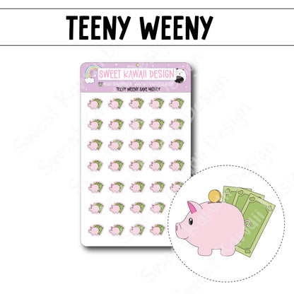 Teeny Weeny Save Money Stickers