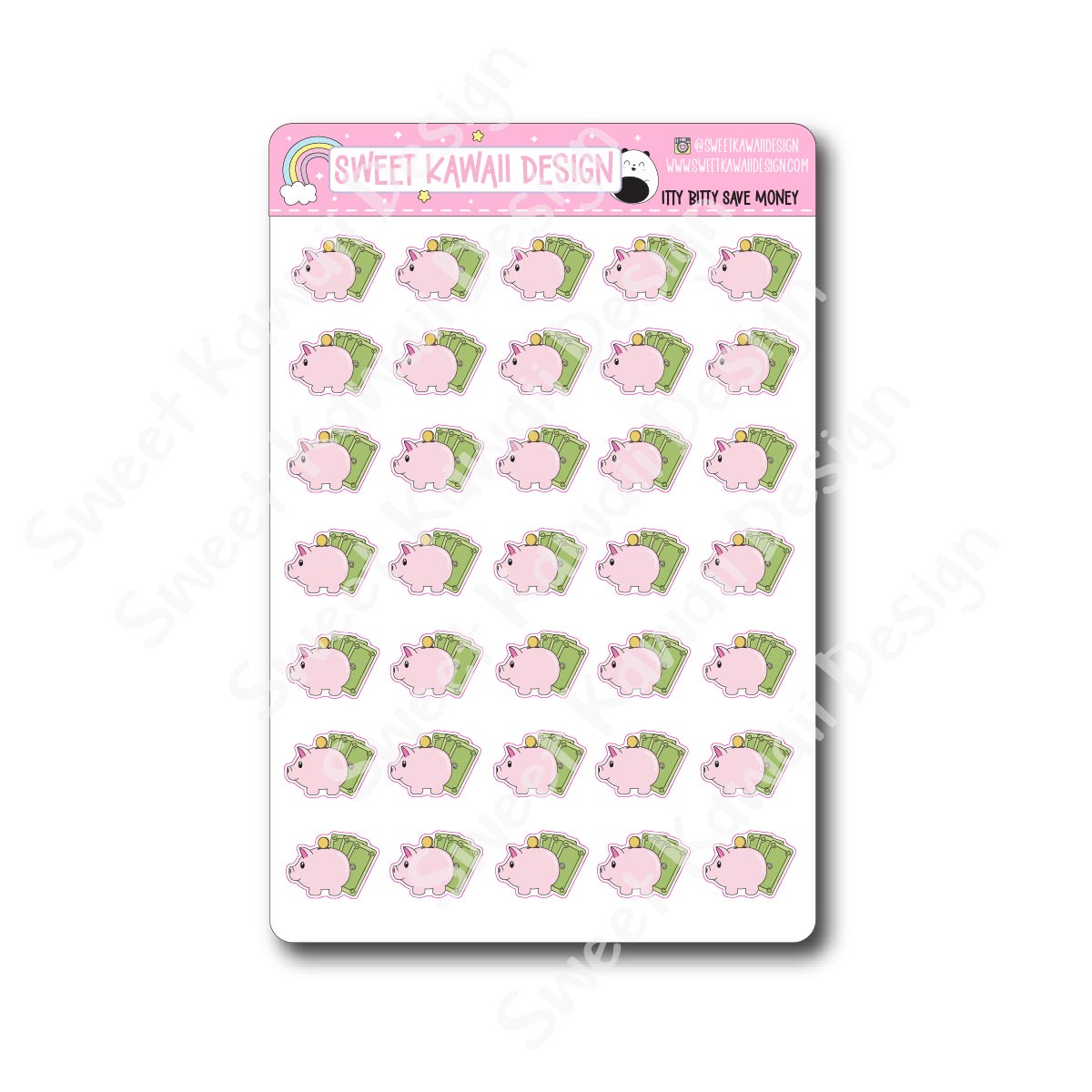 Kawaii Save Money Stickers