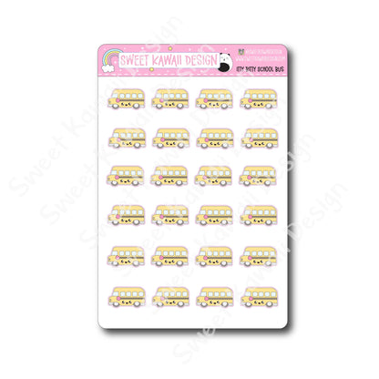 Kawaii School Bus Stickers