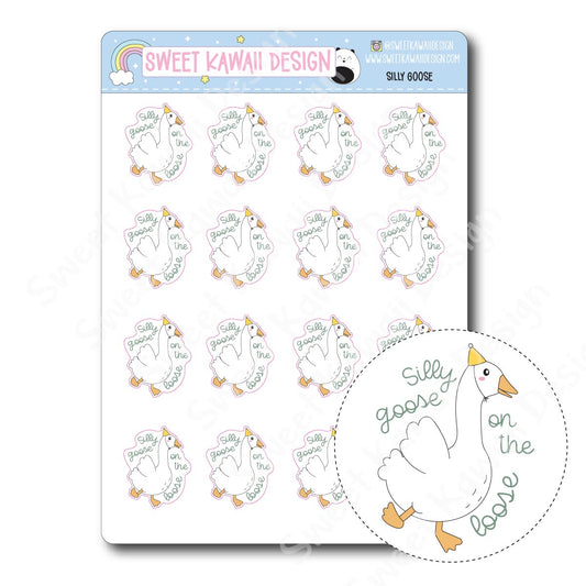 Kawaii Silly Goose Stickers