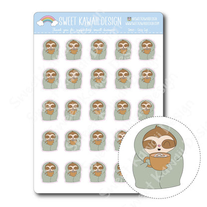 Kawaii Simon Stickers - Cozy Cup