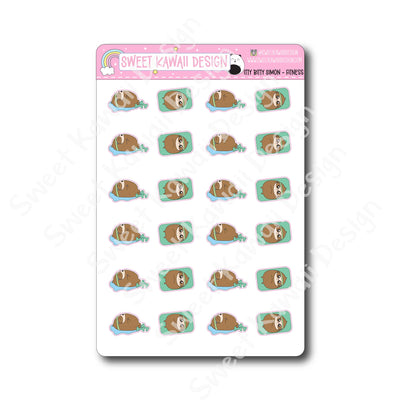 Kawaii Simon Stickers - Fitness