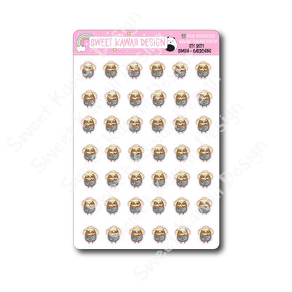 Kawaii Simon Stickers - Gardening