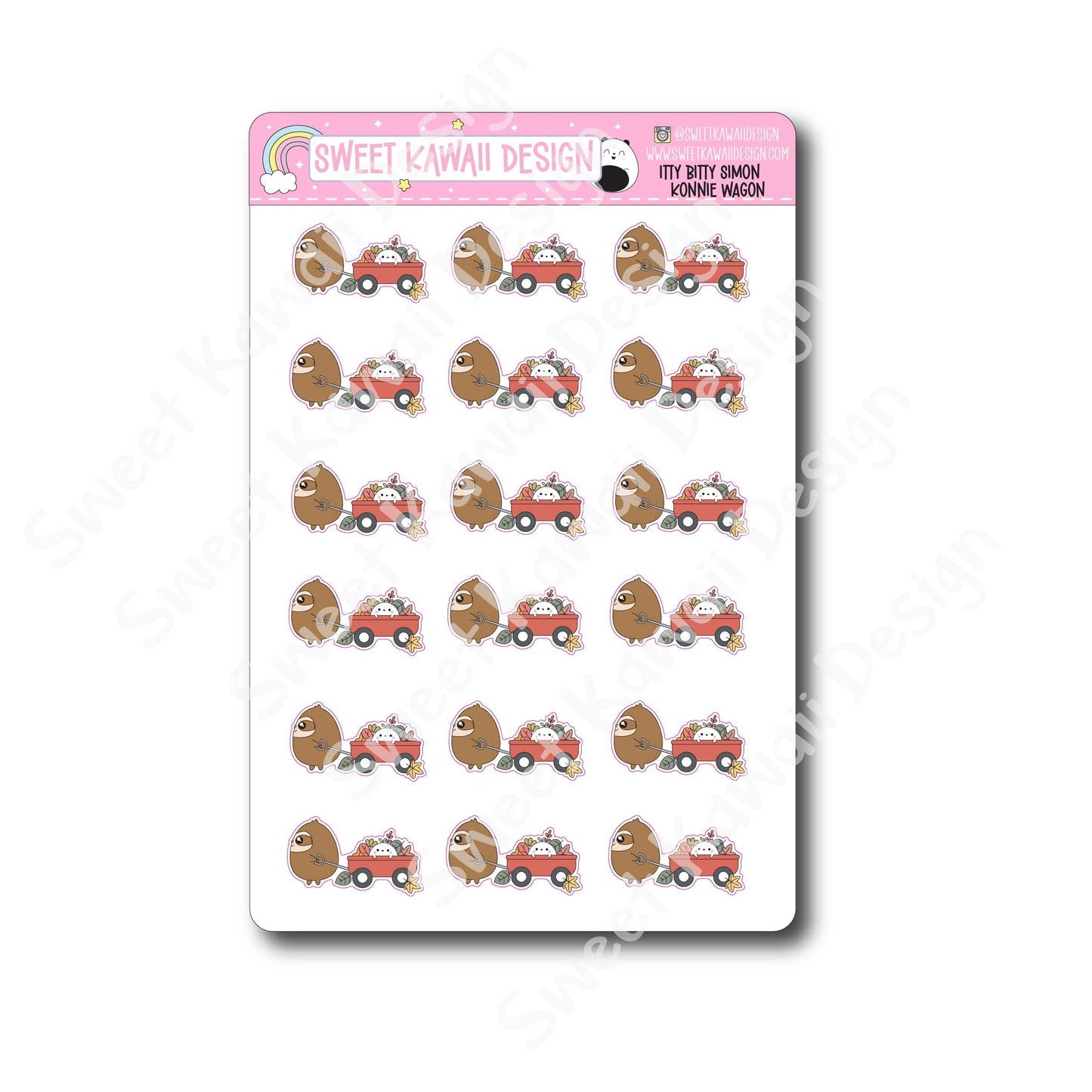 Kawaii Simon Stickers - Konnie Wagon