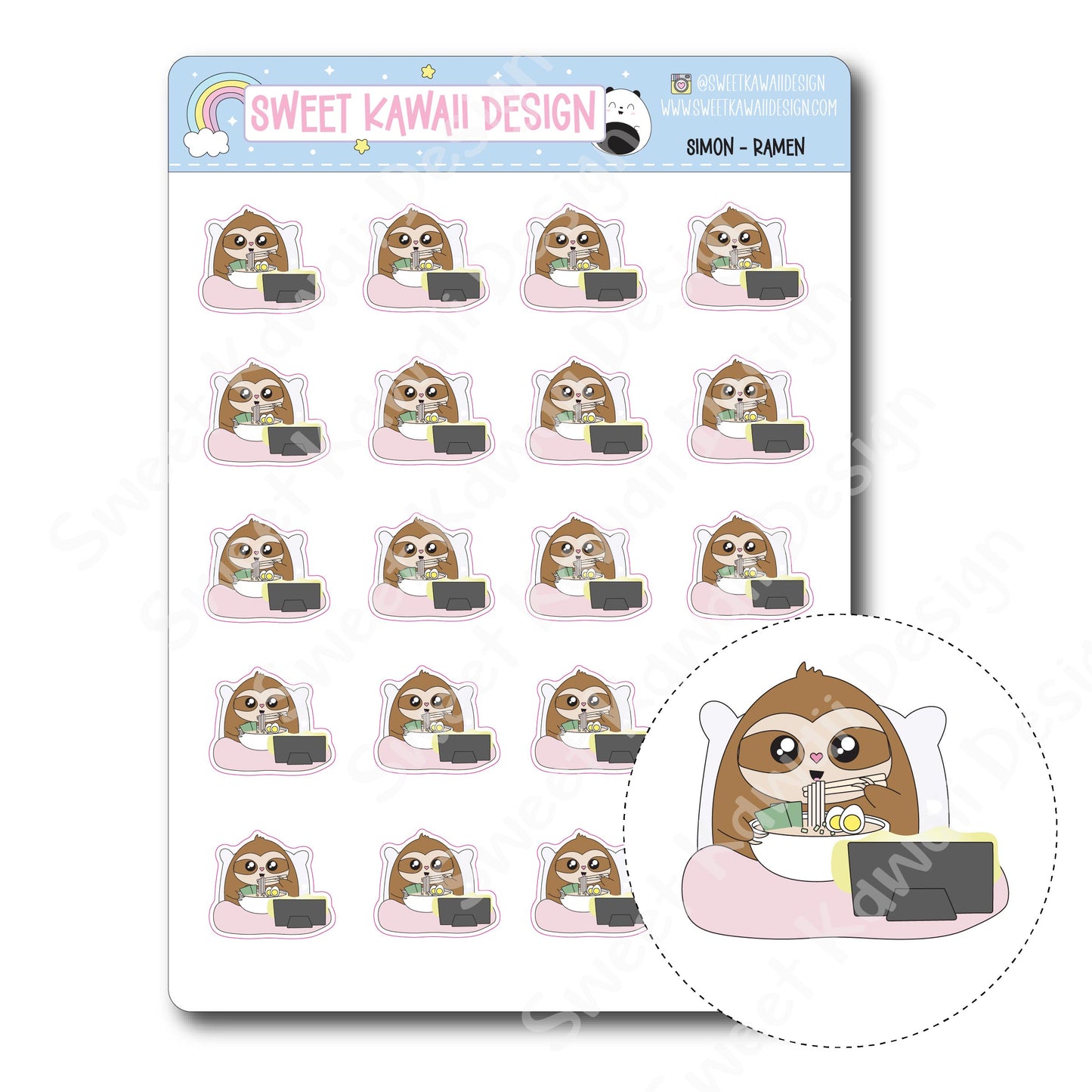 Kawaii Simon Stickers - Ramen