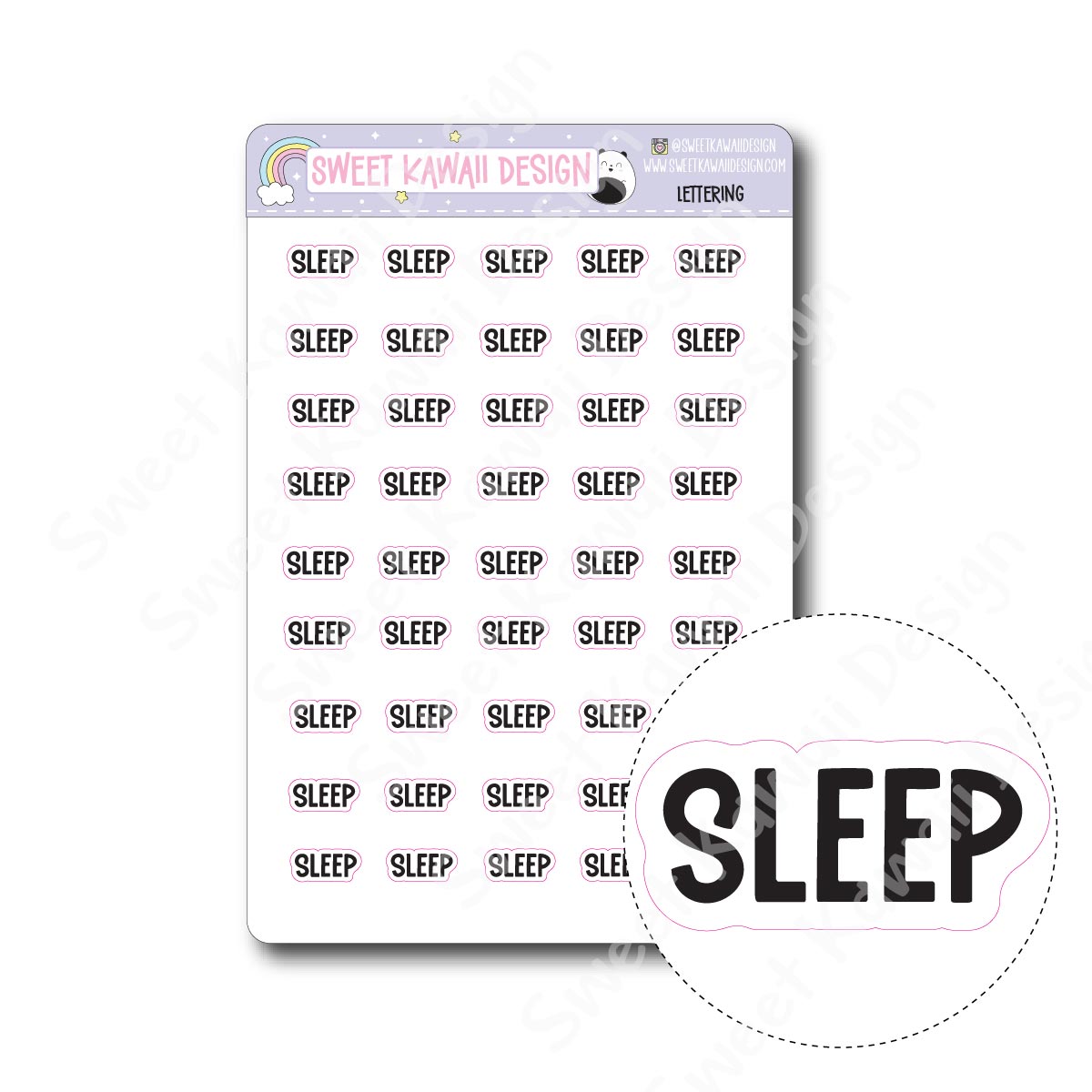 Lettering - Sleep