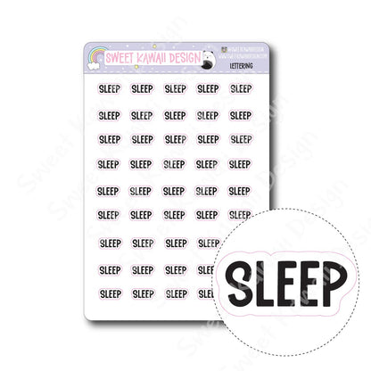 Lettering - Sleep