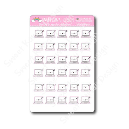 Kawaii Sleepy Computer Stickers