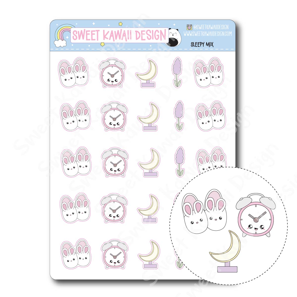 Kawaii Sleepy Mix Stickers