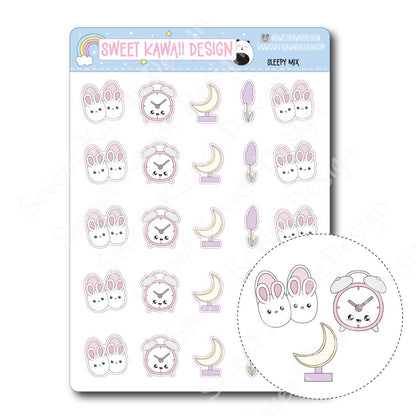 Kawaii Sleepy Mix Stickers