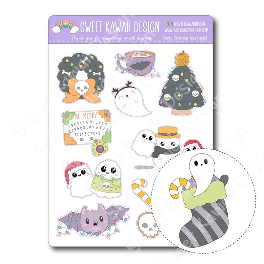 Kawaii Spooky Christmas Deco (LARGE) Stickers