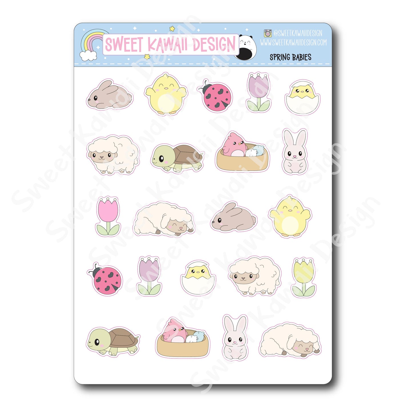 Kawaii Spring Babies Stickers