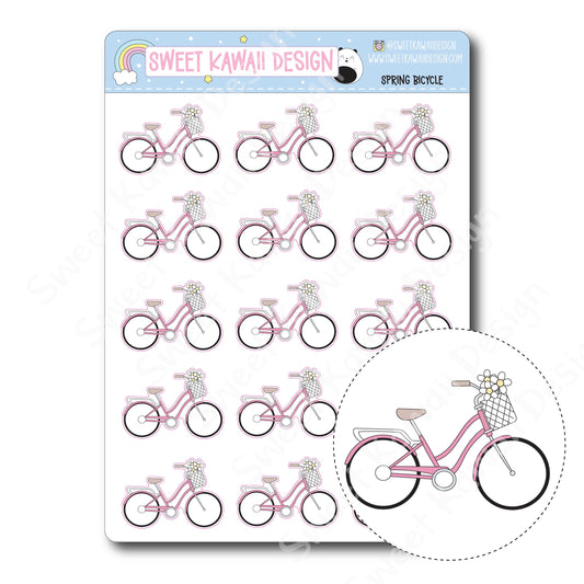 Kawaii Spring Bicycle Stickers