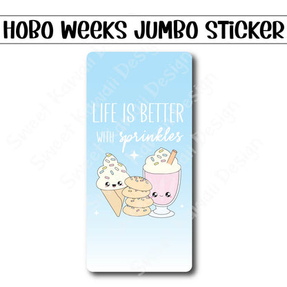 Kawaii Jumbo Sticker - Sprinkles - Size Options Available