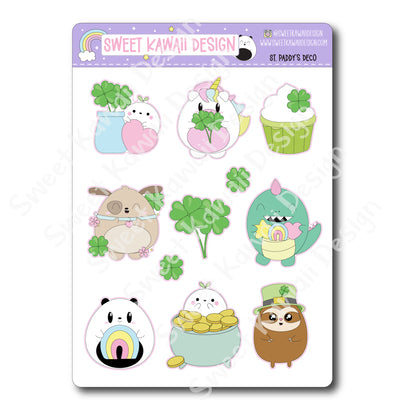 Kawaii St. Paddy Deco (LARGE) Stickers