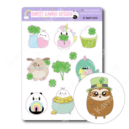 Kawaii St. Paddy Deco (LARGE) Stickers