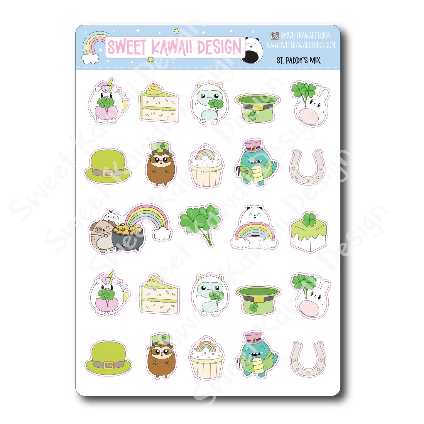 Kawaii St Paddy's Mix Stickers