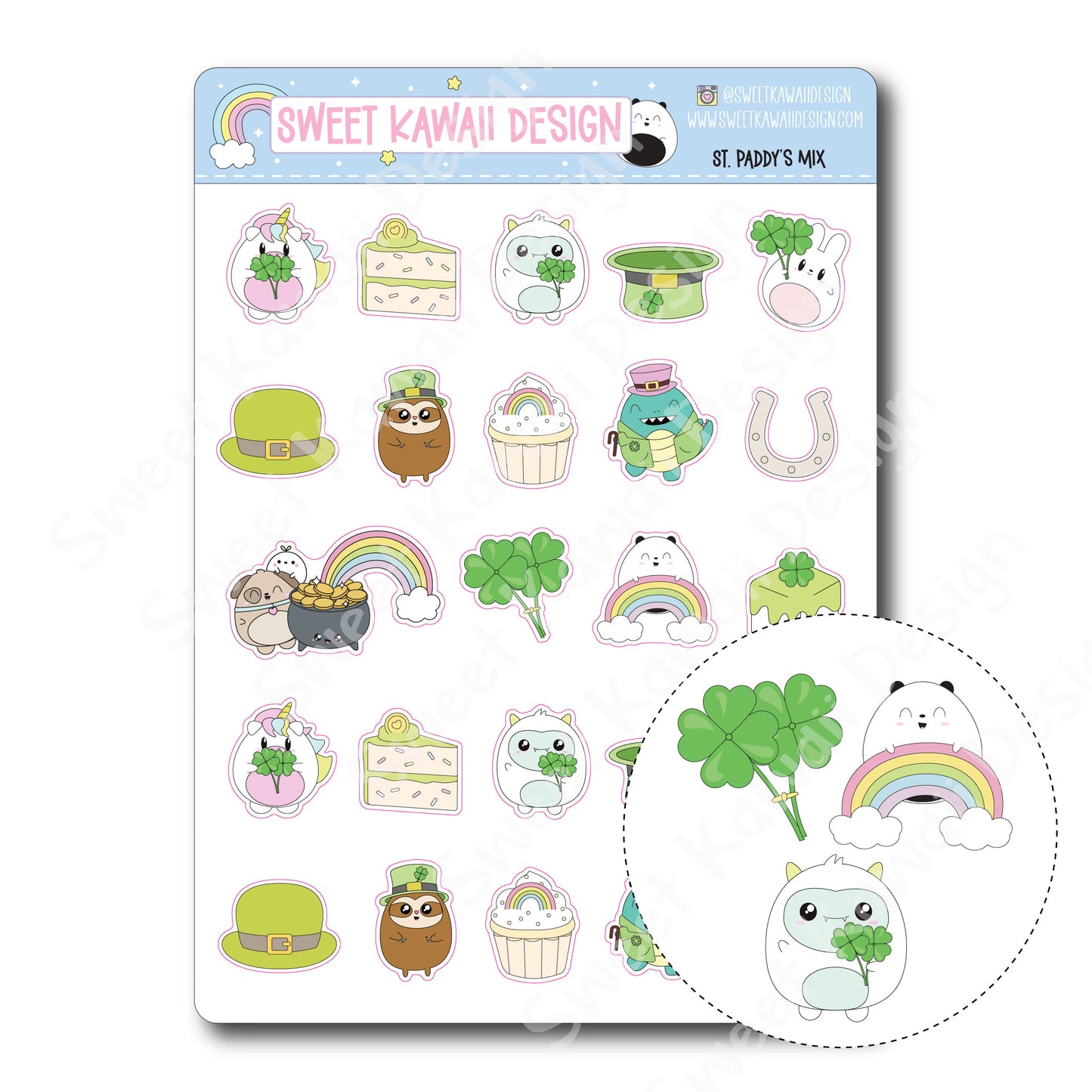 Kawaii St Paddy's Mix Stickers