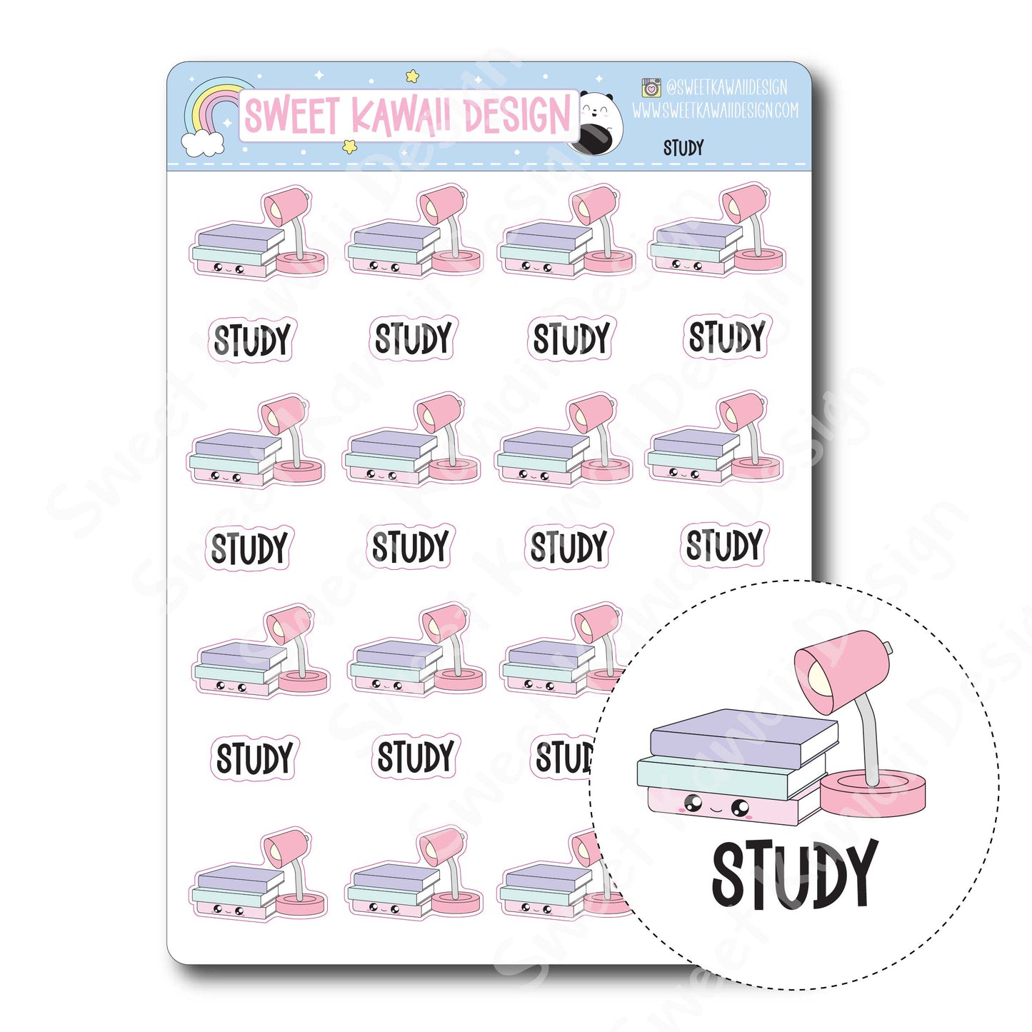 Kawaii Study Stickers