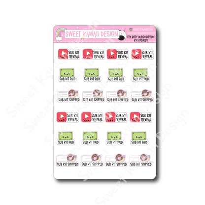 Kawaii Subscription Kit Updates Stickers